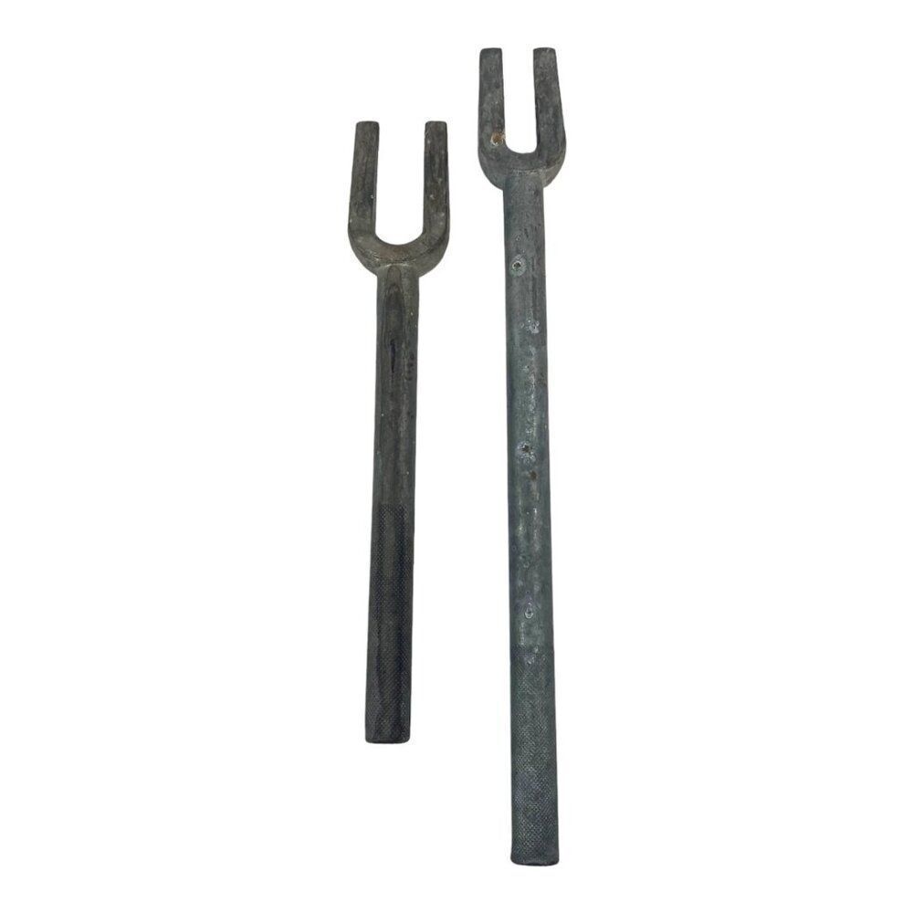 Vintage Ball Joint Separator Fork Tool Set Metal 12" + 16" Lot Tools Mechanic